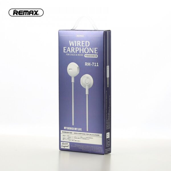 Remax RM 711 Earphone Wired Headset Noise Cancelling Fashion In-Ear Earphone For Mobile phone