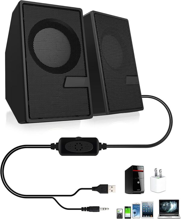 D7 - Multimedia Speaker Mini USB Port Support Computer / laptop / Mobile / TV Card/TV - Image 3