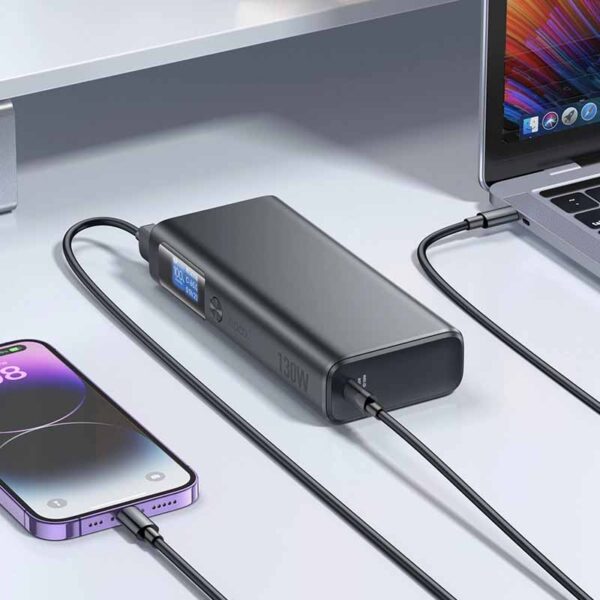 Hoco Q17B Fast Charging 130W Power Bank 20000mAh Aluminum Alloy Shell - Image 3