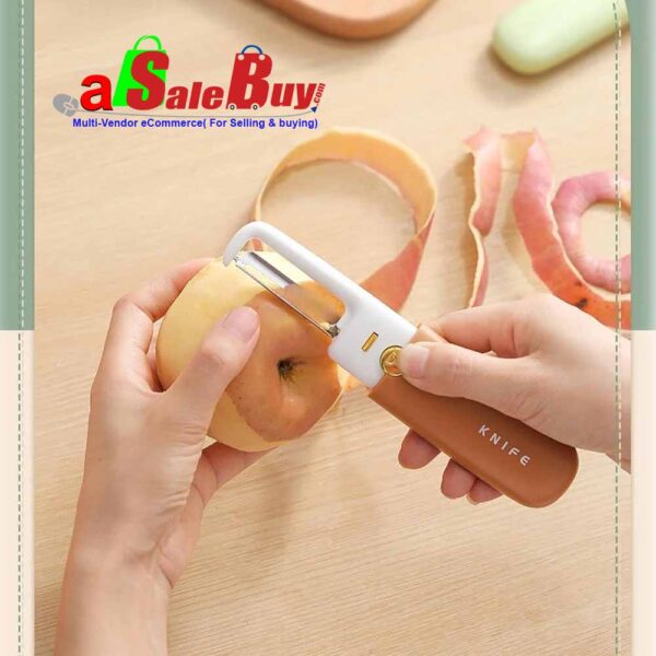 Kitchen Knife Peeler Portable Knife for Fruit 2 in 1 Knife and Peeler - Image 3