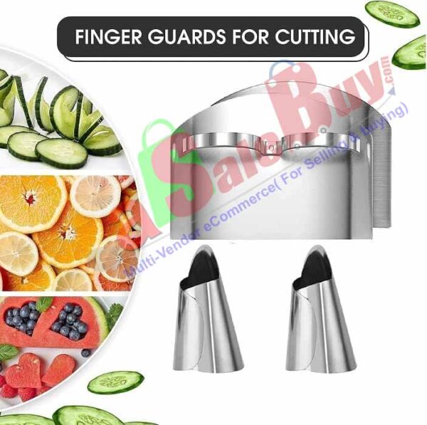 1PC Kitchen Stainless Steel Finger Guards Vegetable Peanut Finger Protector