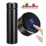 Smart Thermos Vacuum Flask LED Temperature Display with Double Wall Insulated Water Bottle 500 ml Stainless Steel Keeps Hot/Cold Flask for Office/School/Gym/Car/Travel (Black)