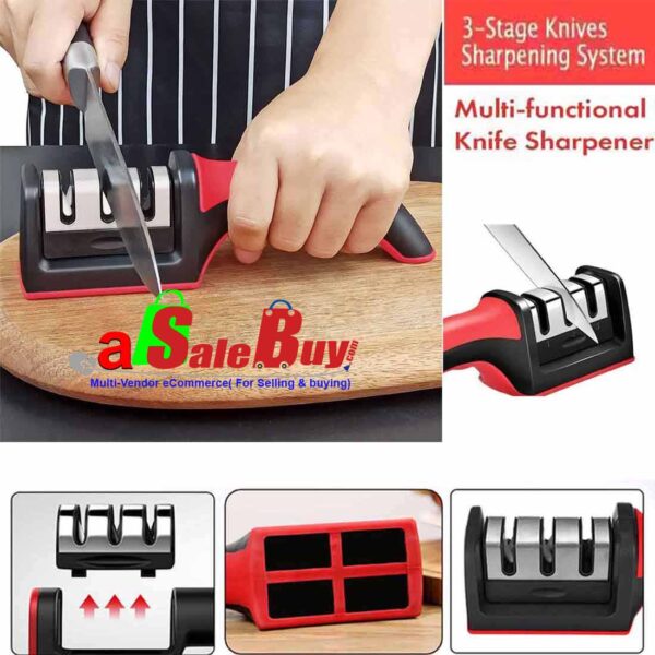 3-Stage Manual Knife Sharpener - Image 2