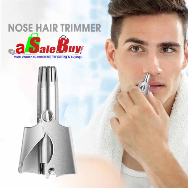 Nose Hair Trimmer Ear Portable Razor Manual Cutter Stainless Steel Nose Trimmer for men - Image 2