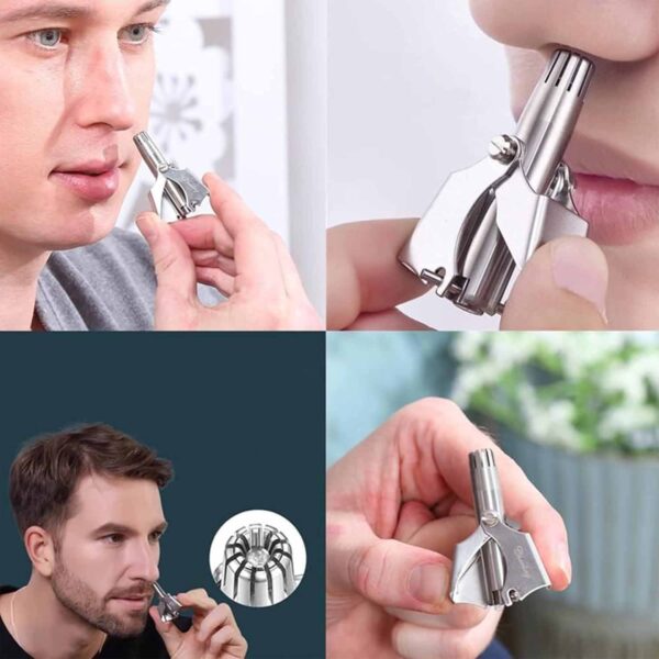 Nose Hair Trimmer Ear Portable Razor Manual Cutter Stainless Steel Nose Trimmer for men - Image 5