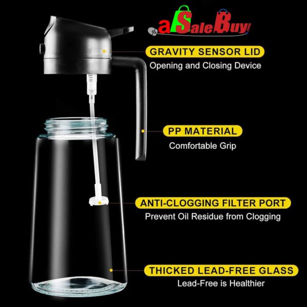 2in1 Oil Sprayer Glass Bottle - Image 4