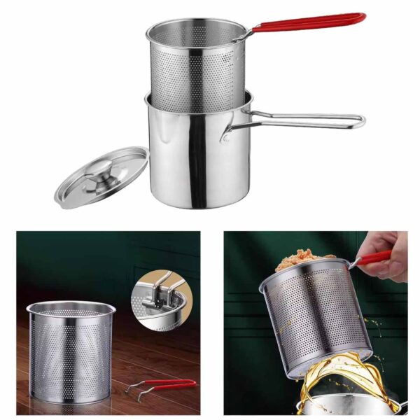 Stainless Steel Mini Frying Pan Household Fryer-for Chicken Cooking Tools - Image 2