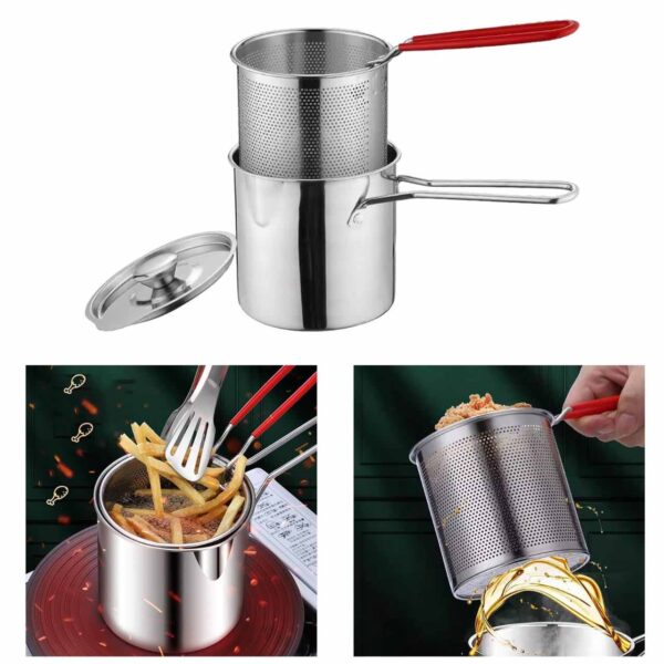 Stainless Steel Mini Frying Pan Household Fryer-for Chicken Cooking Tools - Image 4