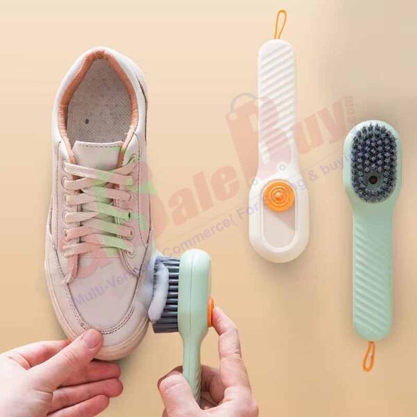 Multifunctional Shoes Clothes Brush with Soap Dispenser Automatic Liquid Discharge Bathroom Laundry Scrub Soft Cleaning Brushes Household Tools