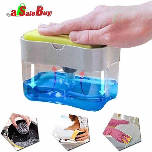 Soap Pump & Sponge Caddy – Kitchen Cleanup Efficiency and Organization with Freshness