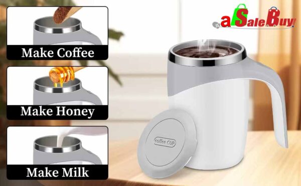 Automatic Magnetic Stirring Coffee Mug Electric High Speed Mixing Cup for Coffee, Milk, Cocoa and Other Beverages - Image 3